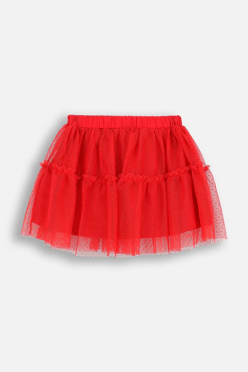 Детская юбка Coccodrillo цвет красный mini расклешённая ELEGANT BABY GIRL