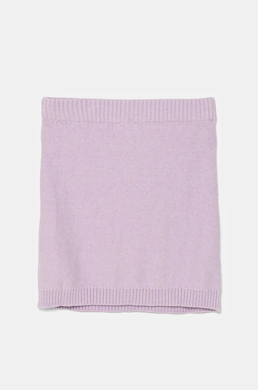 Детская юбка с примесью шерсти United Colors of Benetton цвет фиолетовый mini прямая 1WUAC000E Детская юбка с примесью шерсти United Colors of Benetton цвет фиолетовый mini прямая 1WUAC000E
