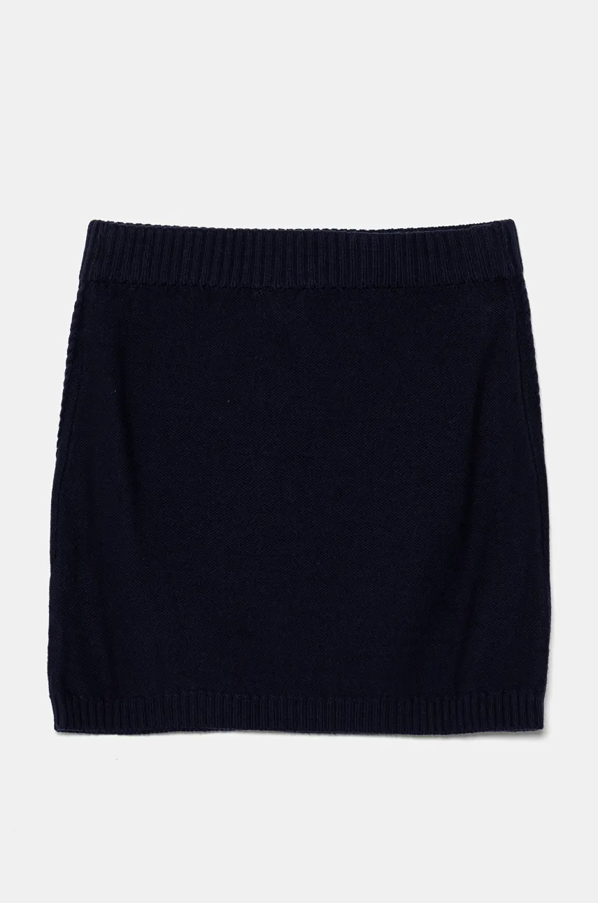 Детская юбка с примесью шерсти United Colors of Benetton цвет синий mini прямая 1WUAC000E Детская юбка с примесью шерсти United Colors of Benetton цвет синий mini прямая 1WUAC000E