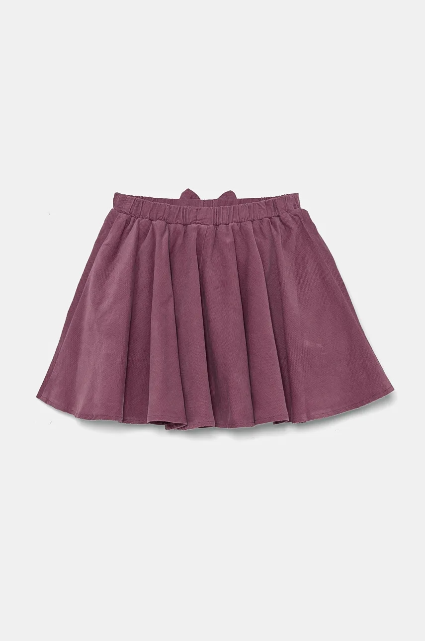 Детская вельветовая юбка United Colors of Benetton цвет фиолетовый mini расклешённая 4O5GG000Y Детская вельветовая юбка United Colors of Benetton цвет фиолетовый mini расклешённая 4O5GG000Y