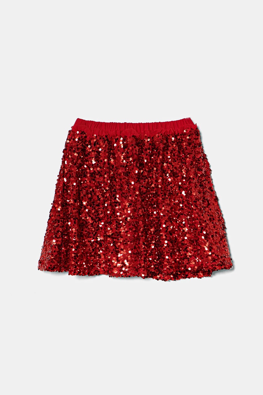 Детская юбка United Colors of Benetton цвет красный mini расклешённая 48U9C001S Детская юбка United Colors of Benetton цвет красный mini расклешённая 48U9C001S