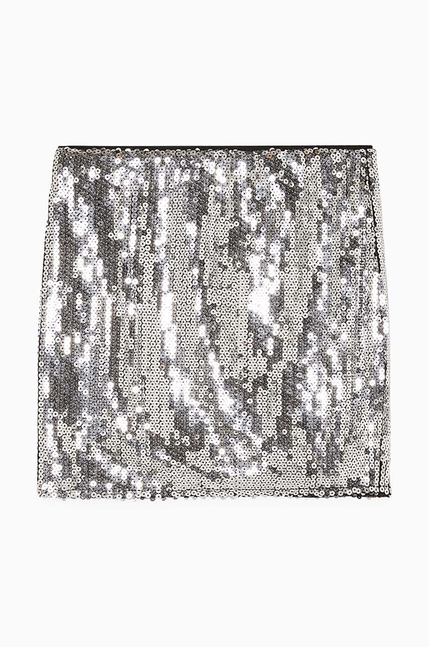 Детская юбка Patrizia Pepe A414 цвет серебрянный mini карандаш 7G0122 Детская юбка Patrizia Pepe A414 цвет серебрянный mini карандаш 7G0122