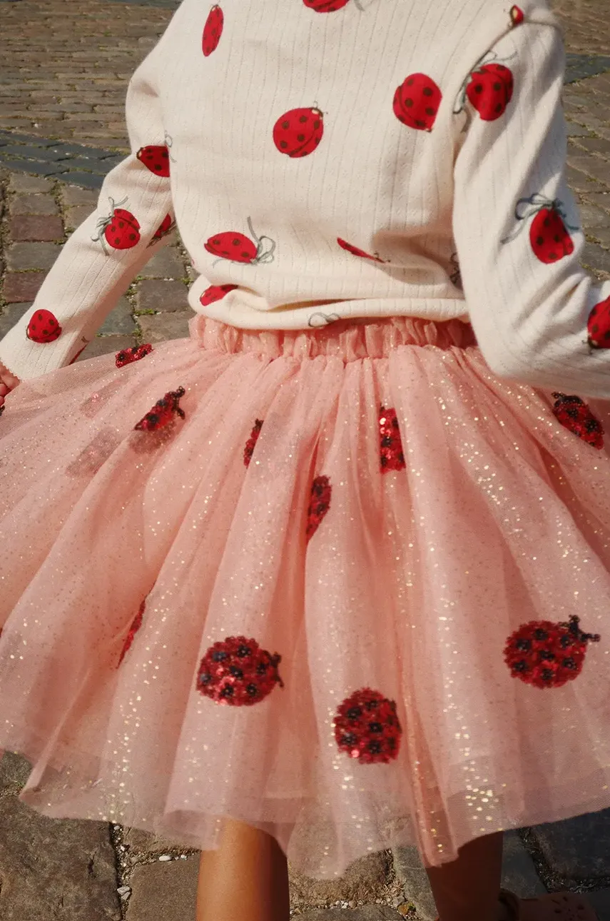 Otroško Krilo Konges Sløjd YVONNE LADYBUG SKIRT Oranžna Barva, KS102218