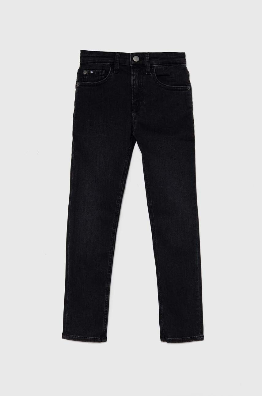 

Детски дънки Calvin Klein Jeans SLIM IB0IB02110, Черен