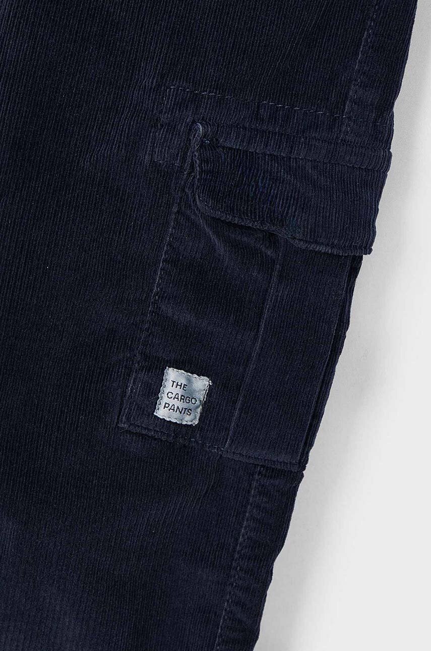 Дитячі штани Mayoral cargo sztruks колір синій однотонні 4535 Дитячі штани Mayoral cargo sztruks колір синій однотонні 4535