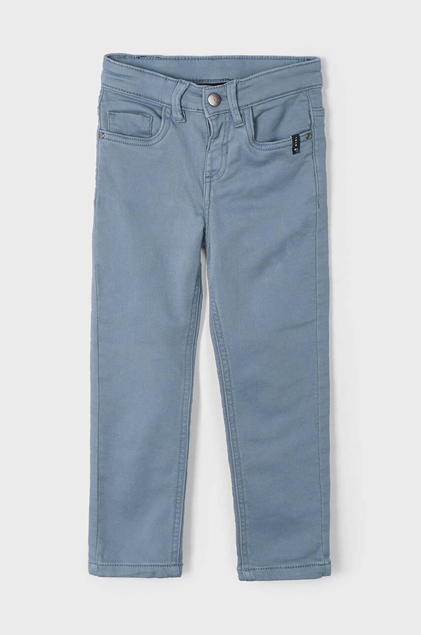 Mayoral pantaloni copii Sponie soft slim fit culoarea gri, neted, 4539