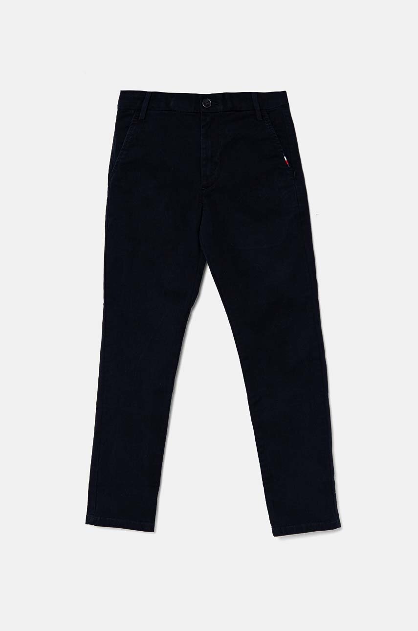 Дитячі штани Tommy Hilfiger 1985 SOFT TWILL CHINO PANTS колір синій однотонні KB0KB09435 в Днепрі Дитячі штани Tommy Hilfiger 1985 SOFT TWILL CHINO PANTS колір синій однотонні KB0KB09435 в Днепрі