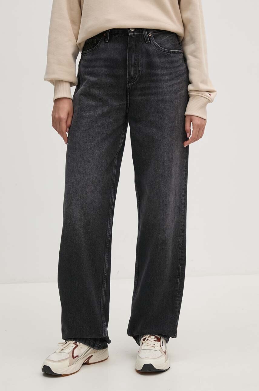 

Дънки Tommy Hilfiger с висока талия WW0WW42206, Черен
