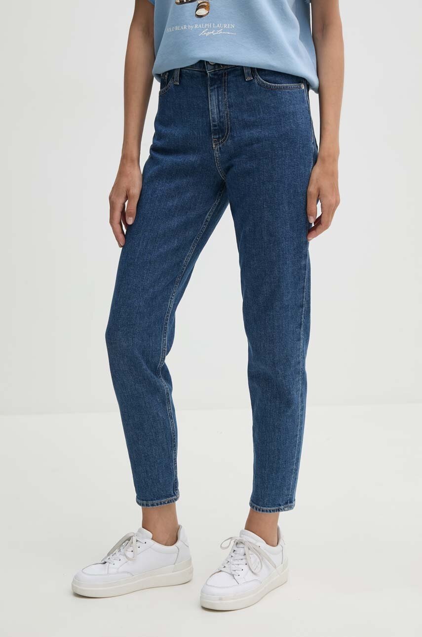 

Дънки Calvin Klein Jeans с висока талия J20J223660, Син