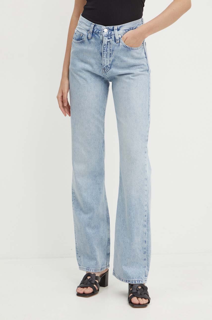 

Дънки Calvin Klein Jeans с висока талия J20J223893, Син