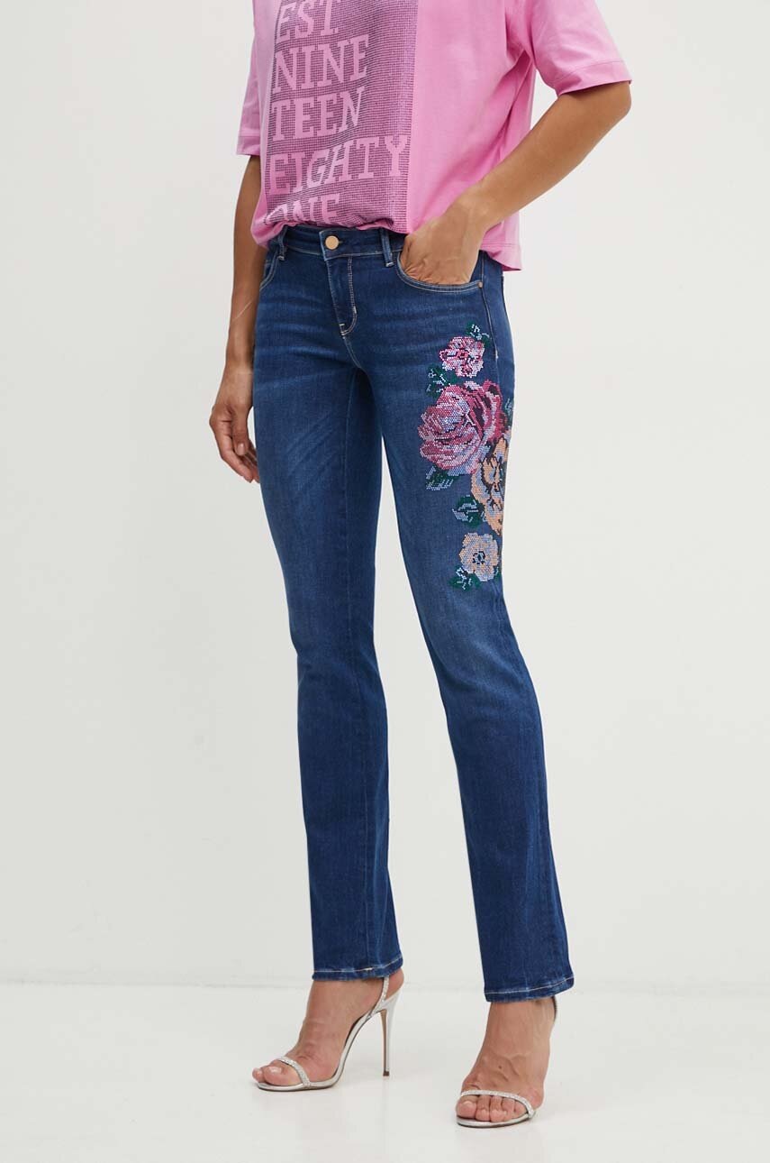 

Дънки Guess HERMOSA с висока талия W4YA83 D4Q0F, Син