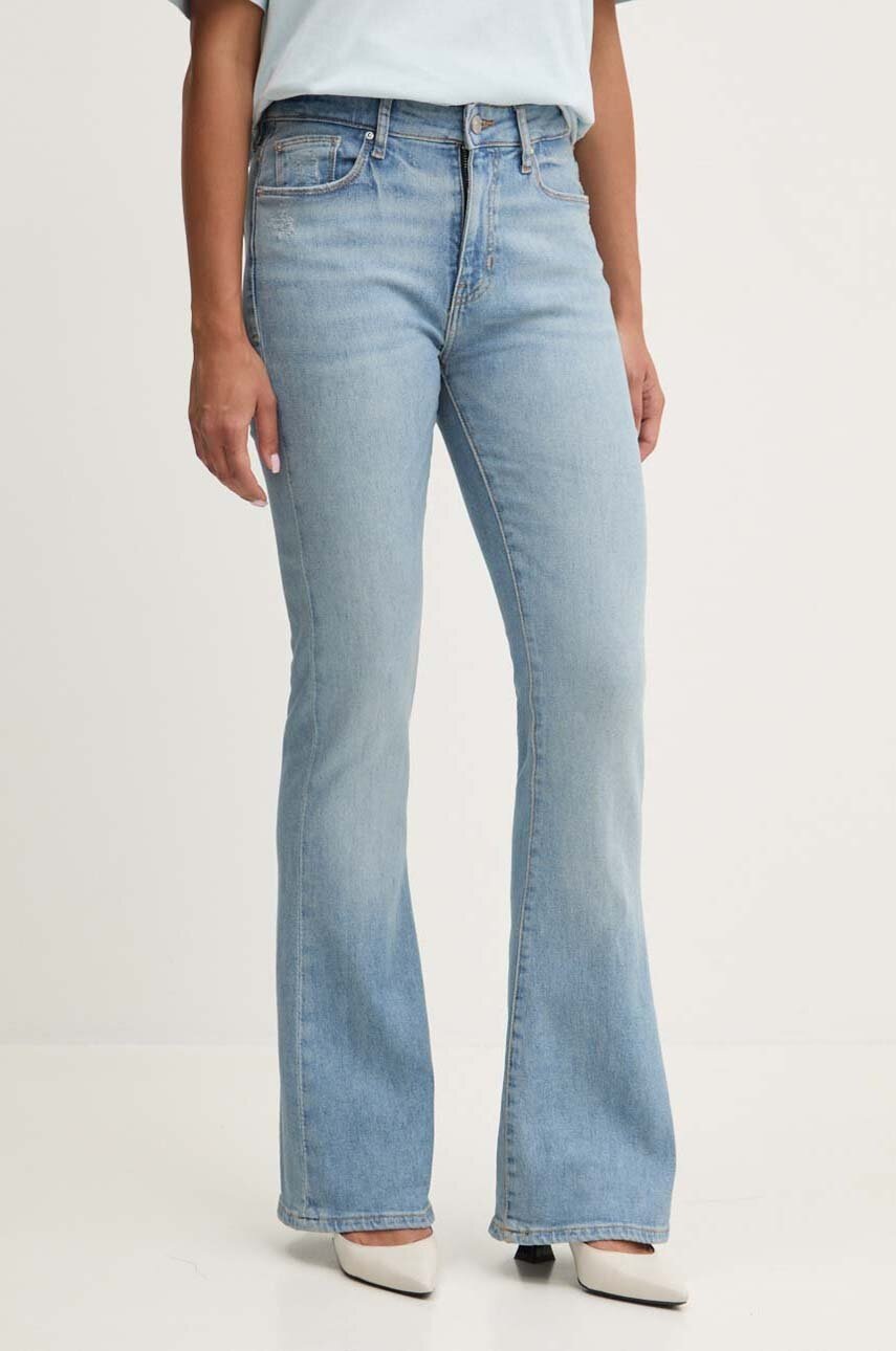 

Дънки Guess с висока талия W4YA0L D52U0, Син