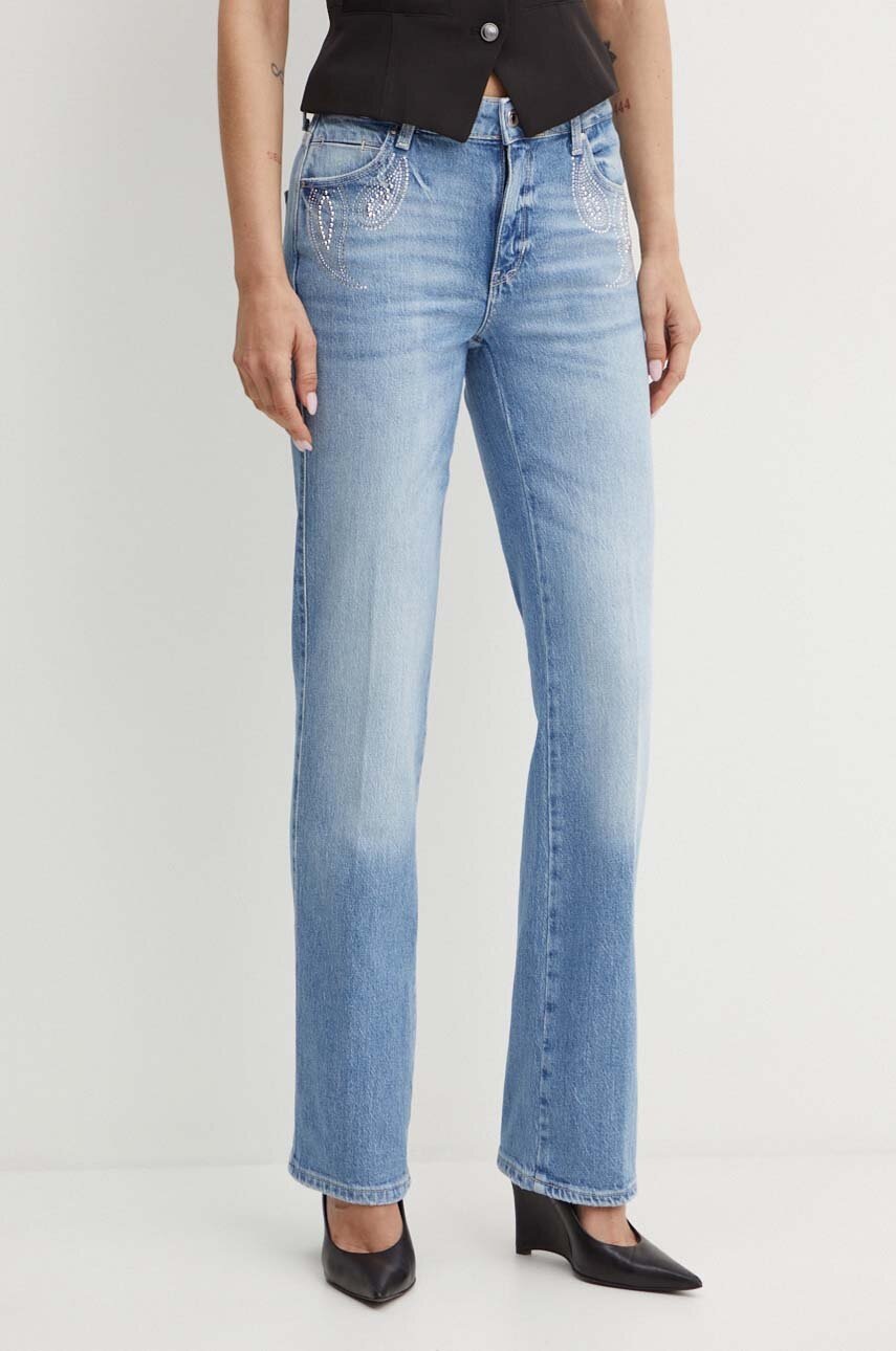 

Дънки Guess със стандартна талия W4YA15 D5DD5, Син