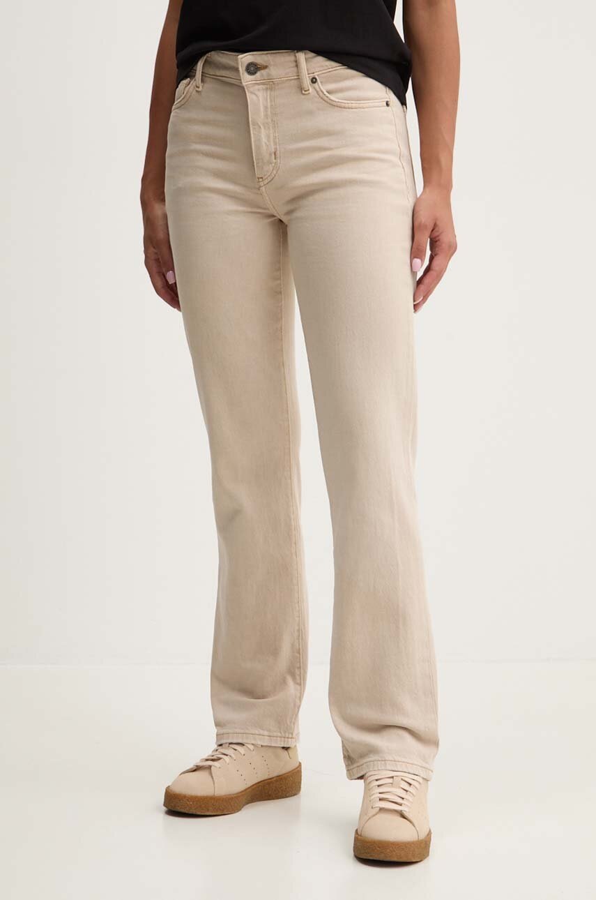 

Дънки Guess Jeans със стандартна талия W4YA98 D5E71, Бежов