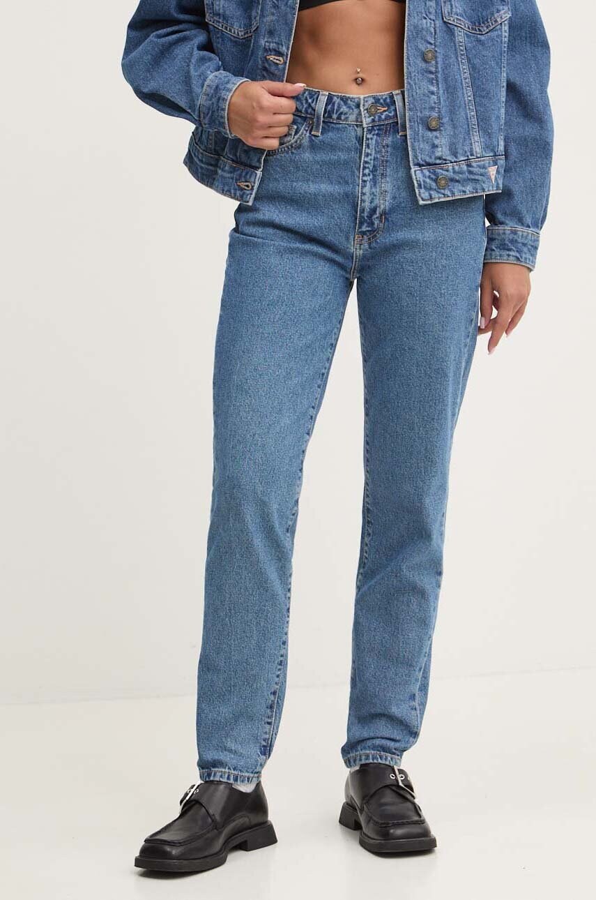 Levně Džíny Guess Jeans dámské, high waist, W4YA0D D5CC3