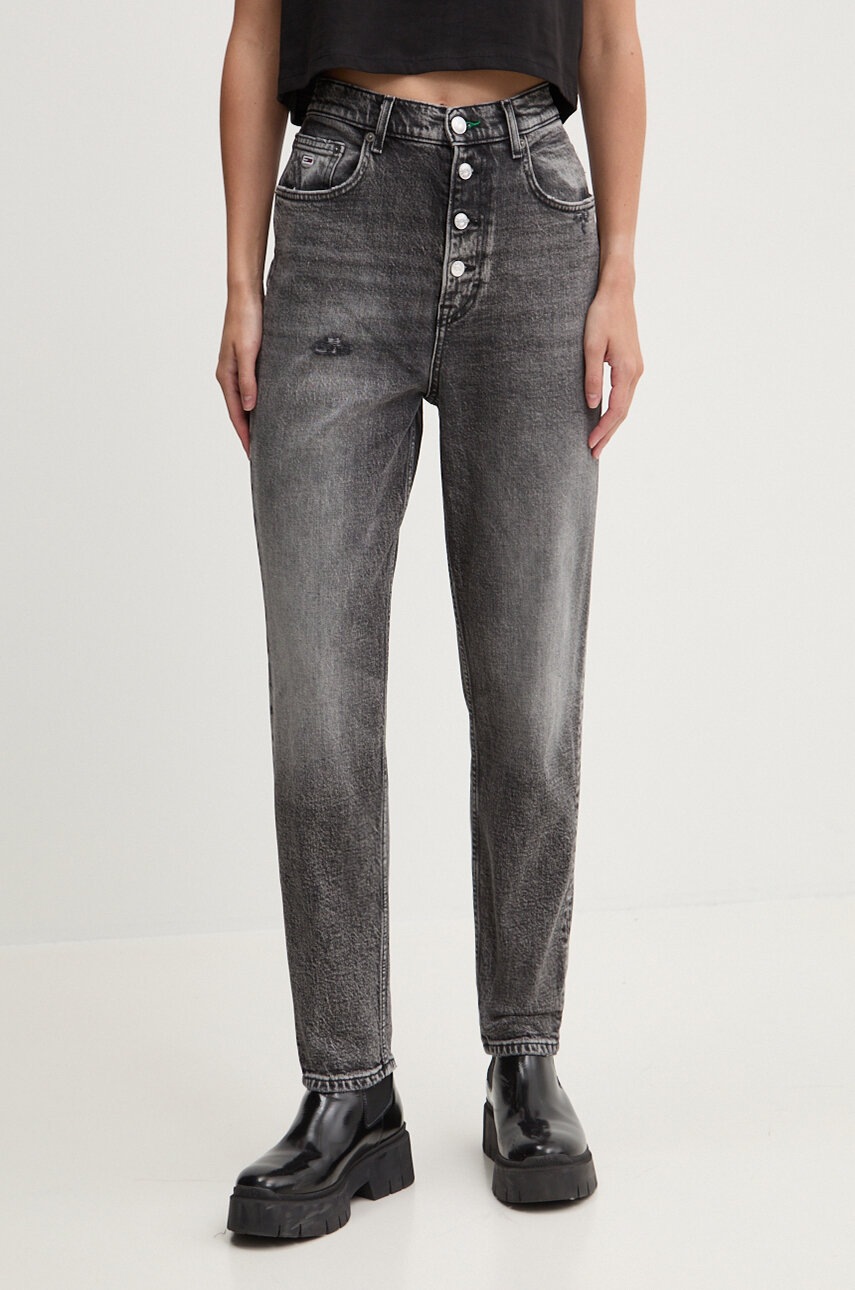 

Дънки Tommy Jeans с висока талия DW0DW18174, Черен