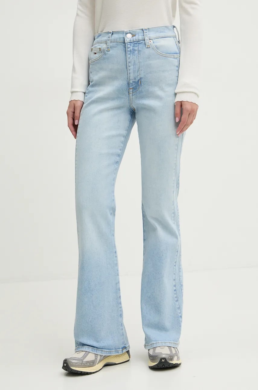 Levně Džíny Tommy Jeans dámské, high waist, DW0DW19285