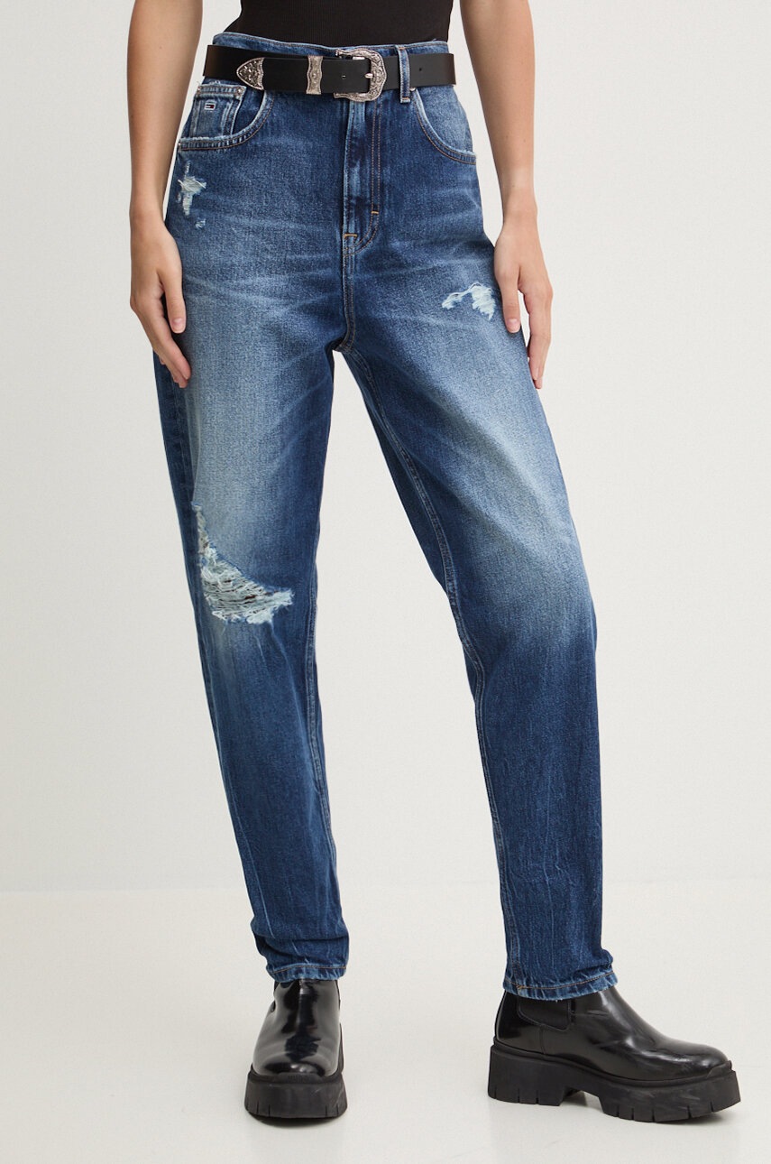 

Дънки Tommy Jeans с висока талия DW0DW18190, Тъмносин
