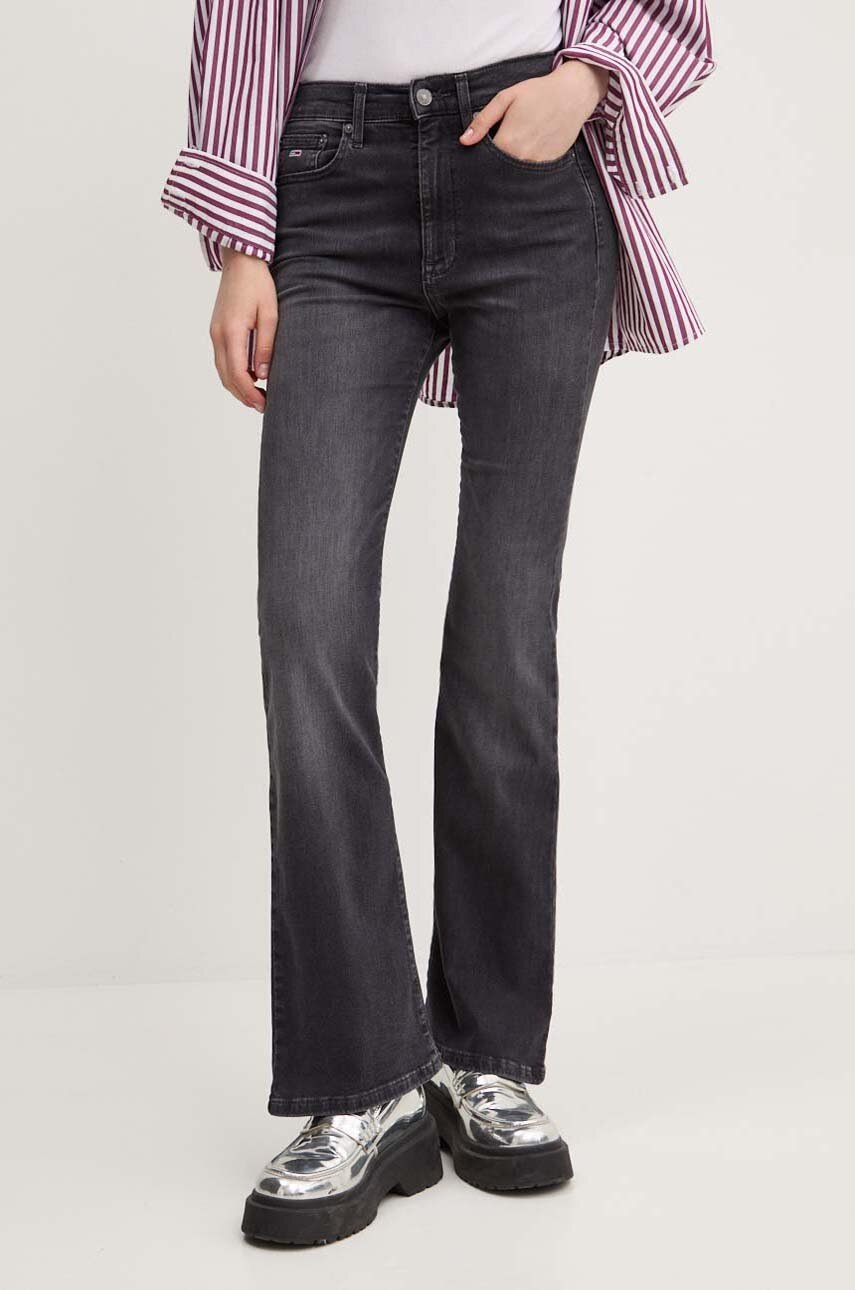 

Дънки Tommy Jeans с висока талия DW0DW18246, Сив