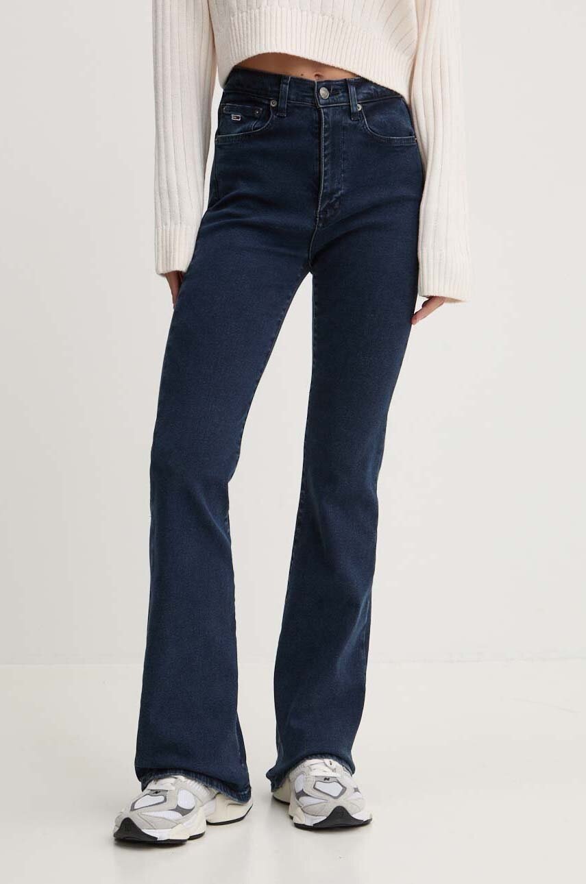 

Дънки Tommy Jeans с висока талия DW0DW18574, Тъмносин