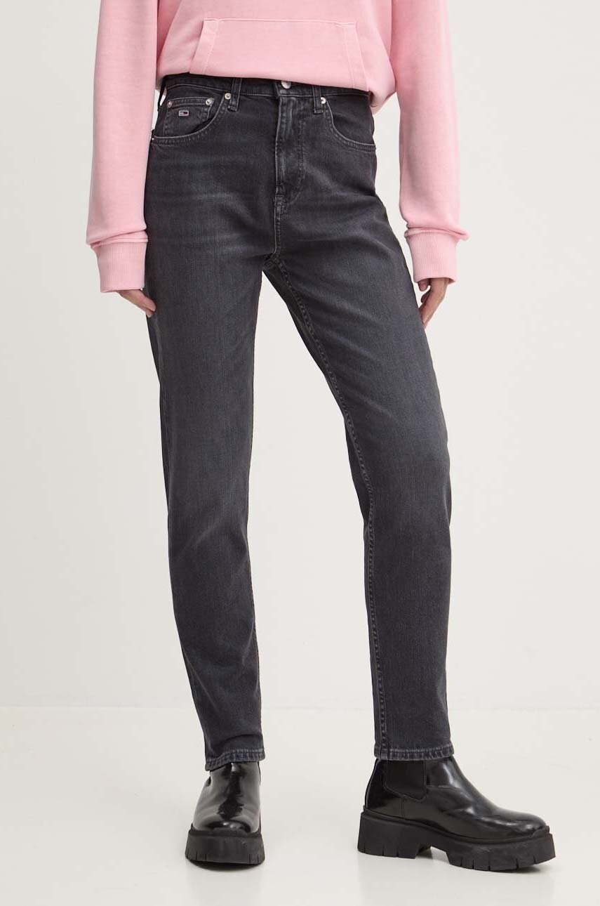 Tommy Jeans jeansi femei, culoarea negru, DW0DW19249