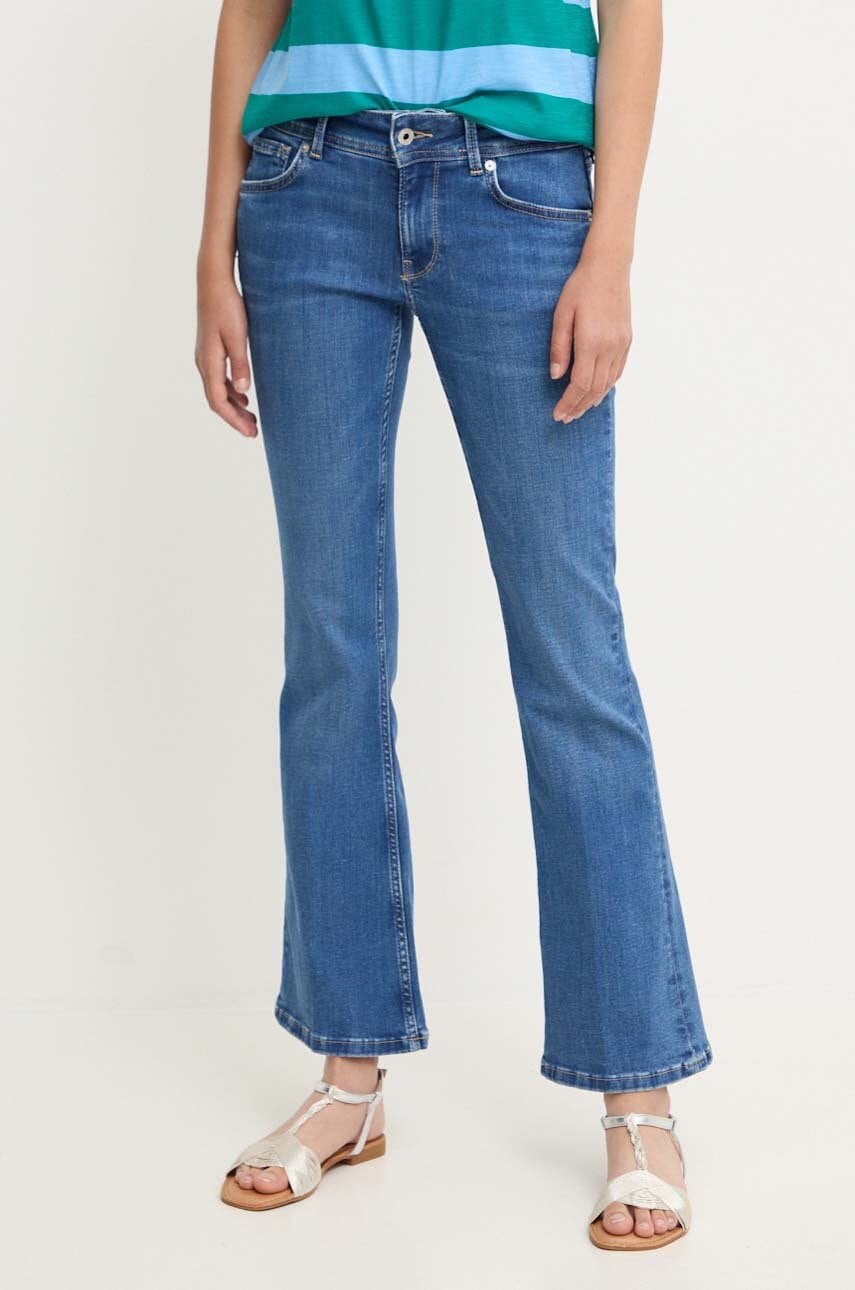 Pepe Jeans jeansi FLARE LW femei high waist, PL204736HV8 Pepe Jeans jeansi FLARE LW femei high waist, PL204736HV8