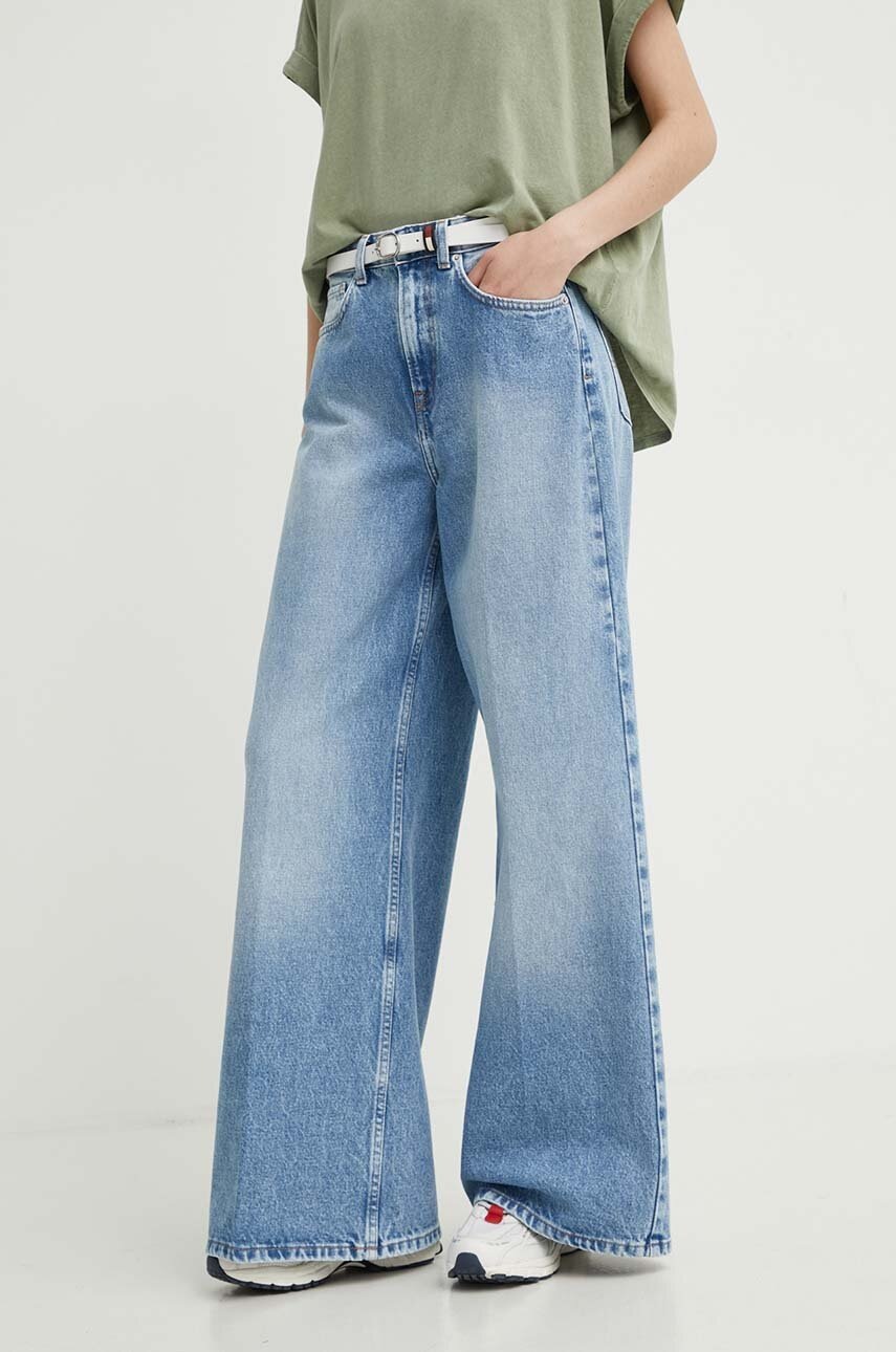 Pepe Jeans jeansi WIDE LEG JEANS UHW femei, PL204740MP4