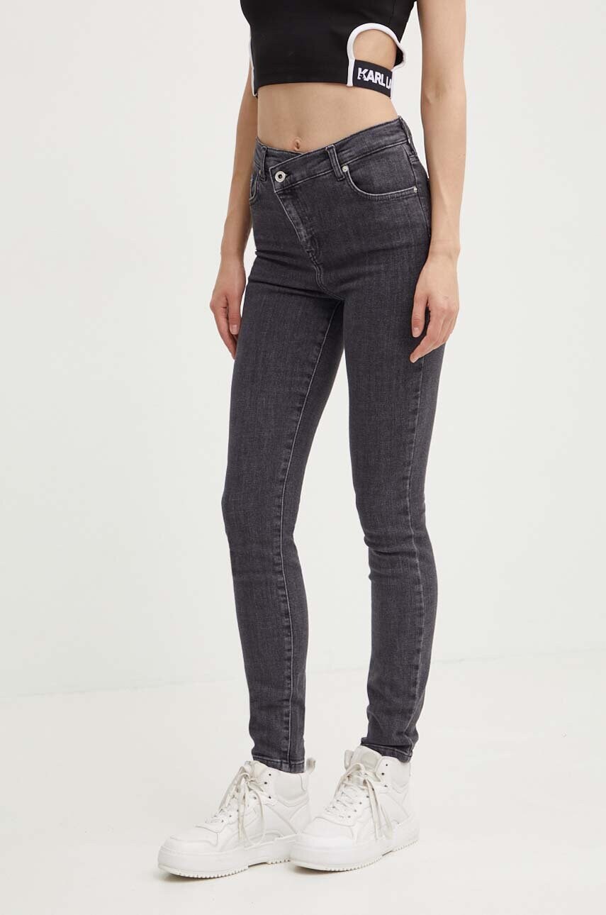Karl Lagerfeld Jeans jeansi femei, culoarea gri, 245J1102