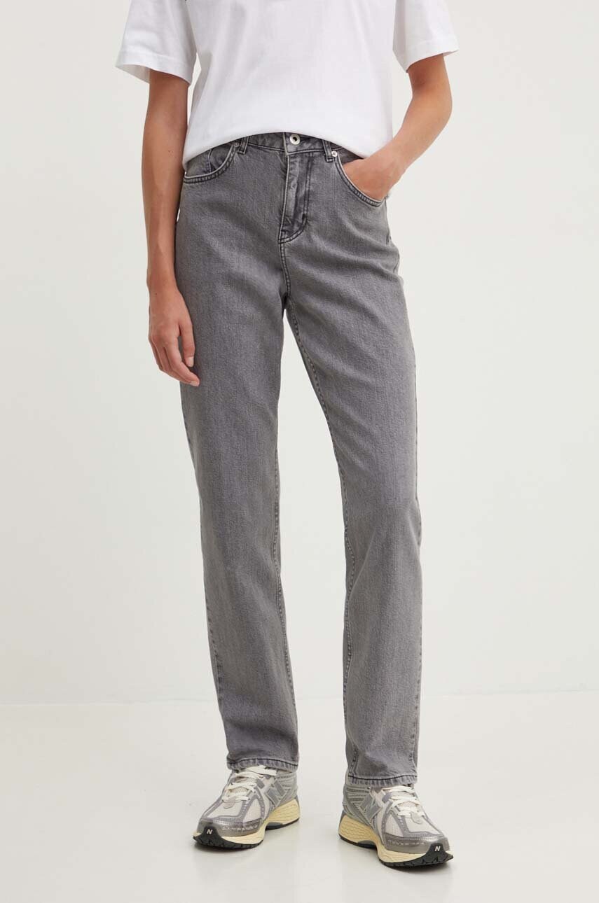 Levně Džíny Karl Lagerfeld Jeans dámské, šedá barva, 245J1103