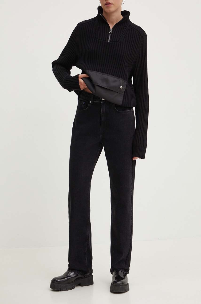 

Дънки Karl Lagerfeld Jeans с висока талия 245J1116, Черен
