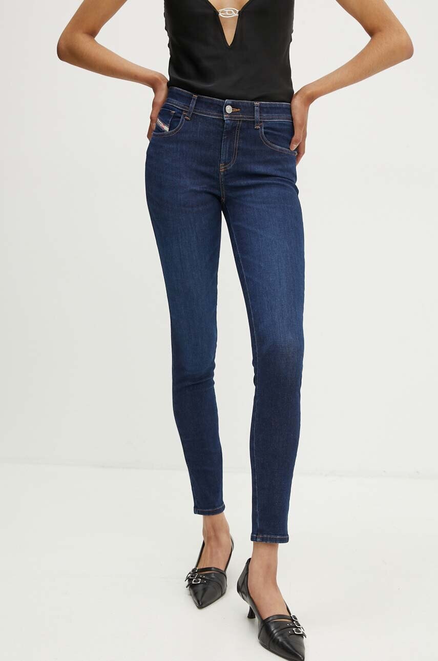 Diesel jeansi 2017 SLANDY femei, culoarea albastru marin, A04108.09J12