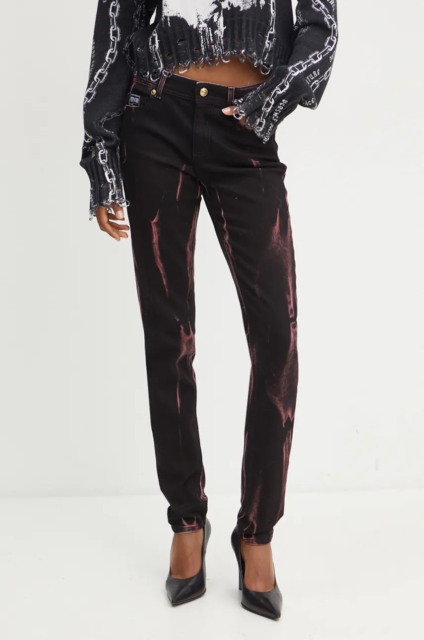 Versace Jeans Couture jeansi femei, culoarea negru, 77HAB5K0 DW081F01 Versace Jeans Couture jeansi femei, culoarea negru, 77HAB5K0 DW081F01