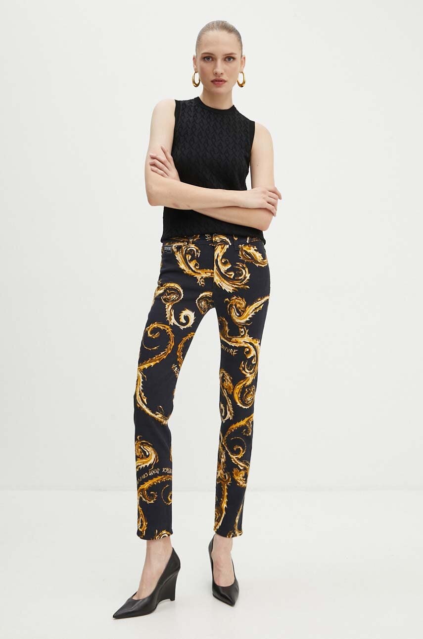 Versace Jeans Couture jeansi Melissa femei, culoarea negru, 77HAB5S0 ES118LO1 Versace Jeans Couture jeansi Melissa femei, culoarea negru, 77HAB5S0 ES118LO1