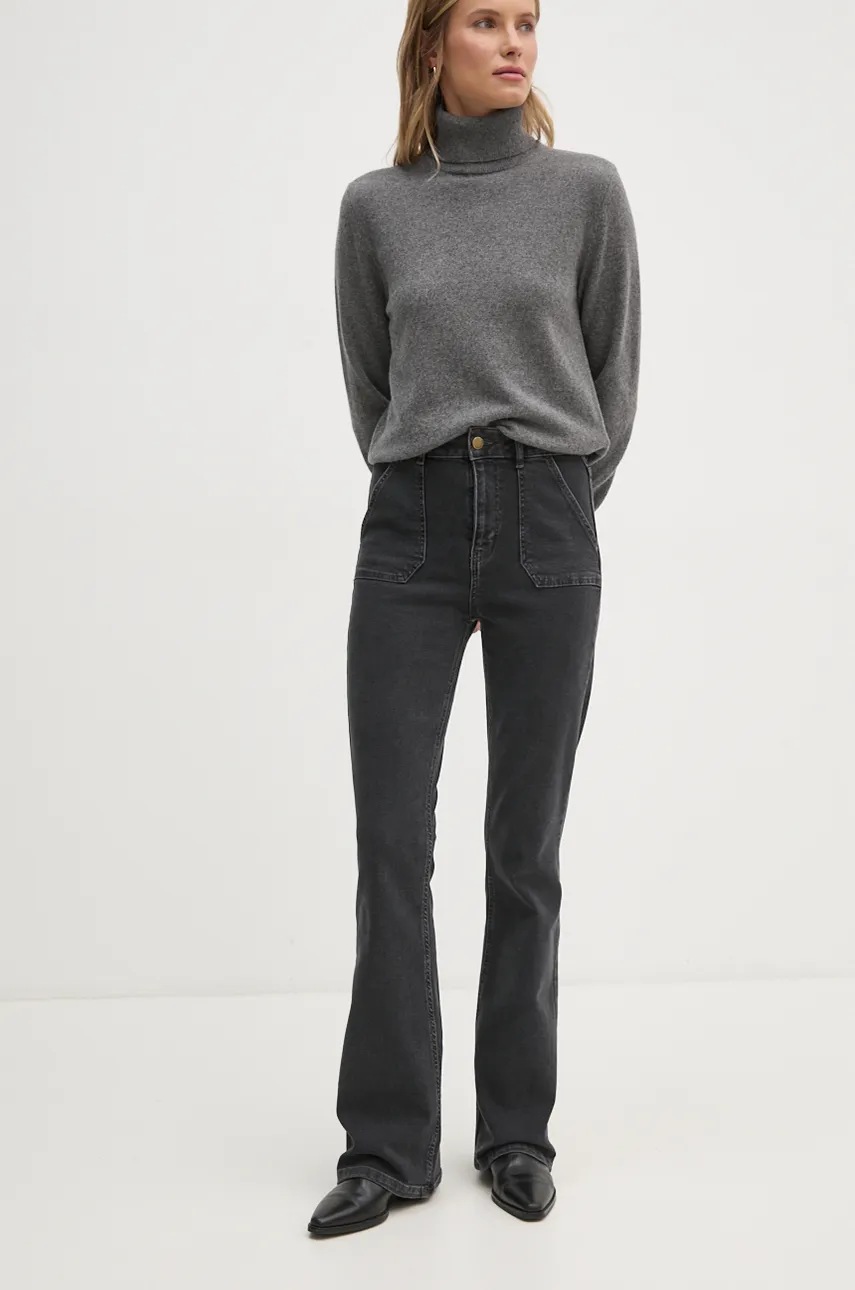 

Дънки United Colors of Benetton с висока талия 478WDF07A, Сив