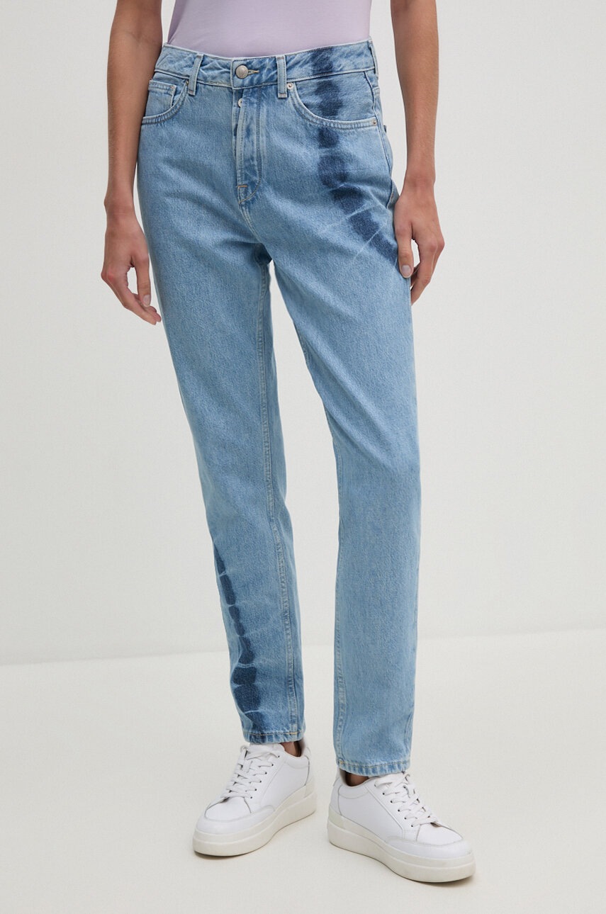 Pepe Jeans jeansi TAPERED JEANS HW TIE DYE femei high waist, PL204714