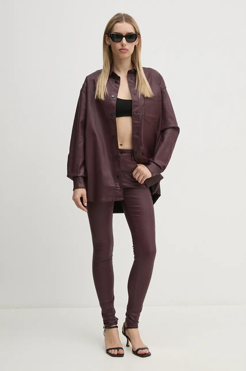 Брюки Pepe Jeans SKINNY JEANS MW женские цвет бордовый облегающие высокая посадка PL204728YH7 Брюки Pepe Jeans SKINNY JEANS MW женские цвет бордовый облегающие высокая посадка PL204728YH7