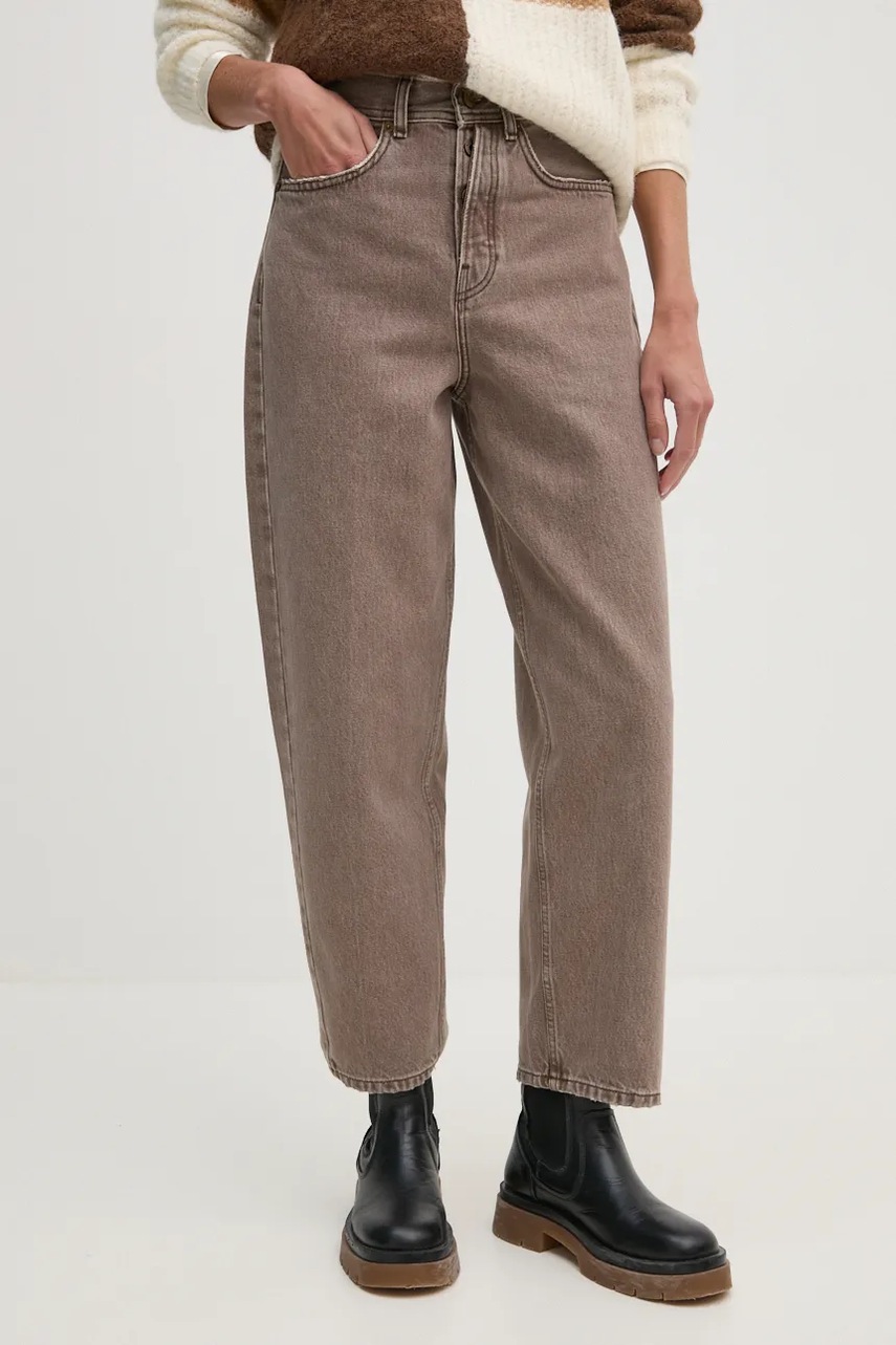 Pepe Jeans jeansi BARREL JEANS UHW AGED femei high waist, PL204829
