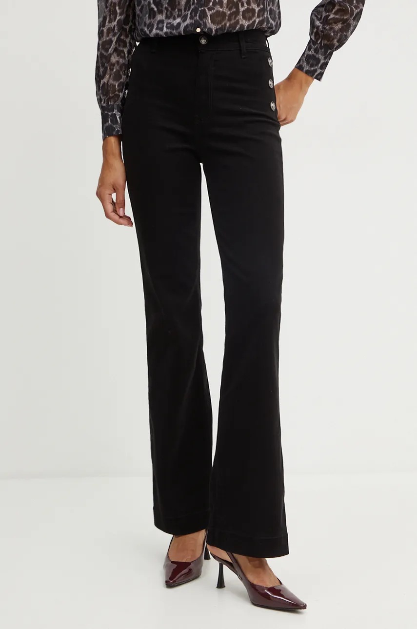 

Дънки Guess с висока талия W4BA0P WFQYB, Черен