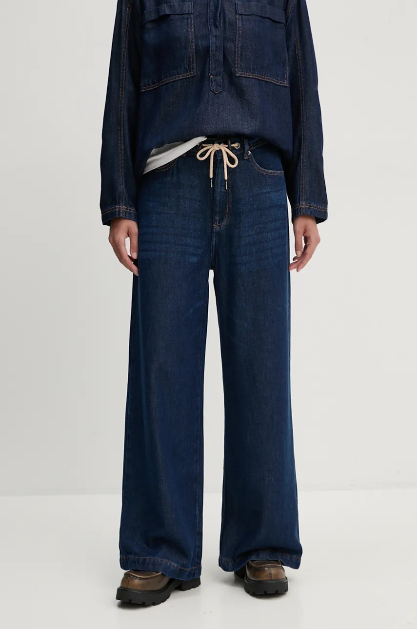 MUNTHE jeansi OBEY femei, culoarea albastru marin, 243142324314