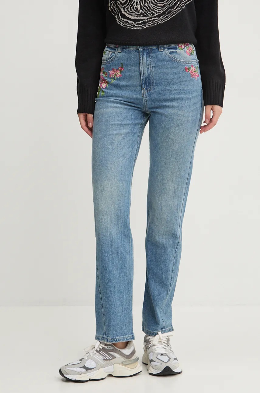 

Дънки Desigual CARINA с висока талия 24WWDD94, Син