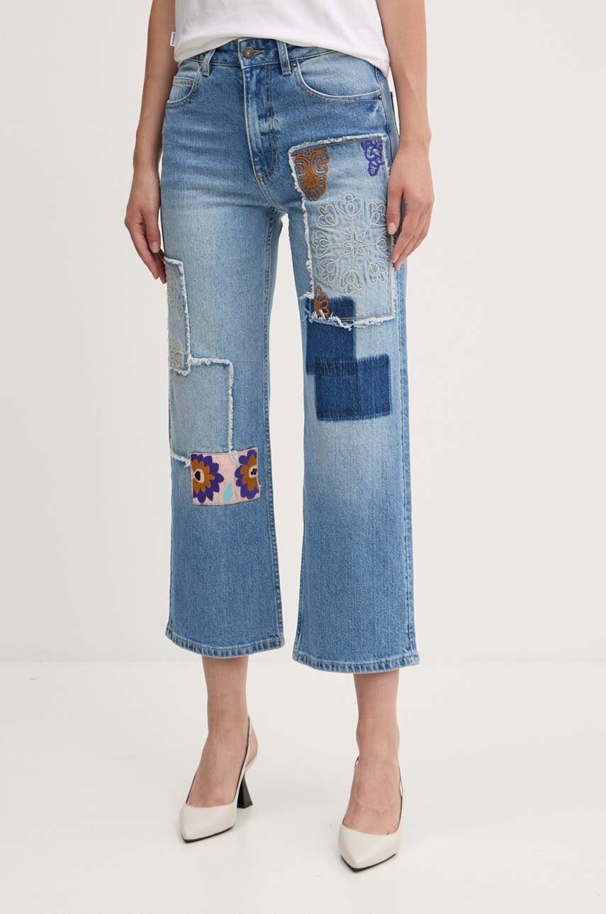 Desigual jeansi MILA femei high waist, 24WWDD97
