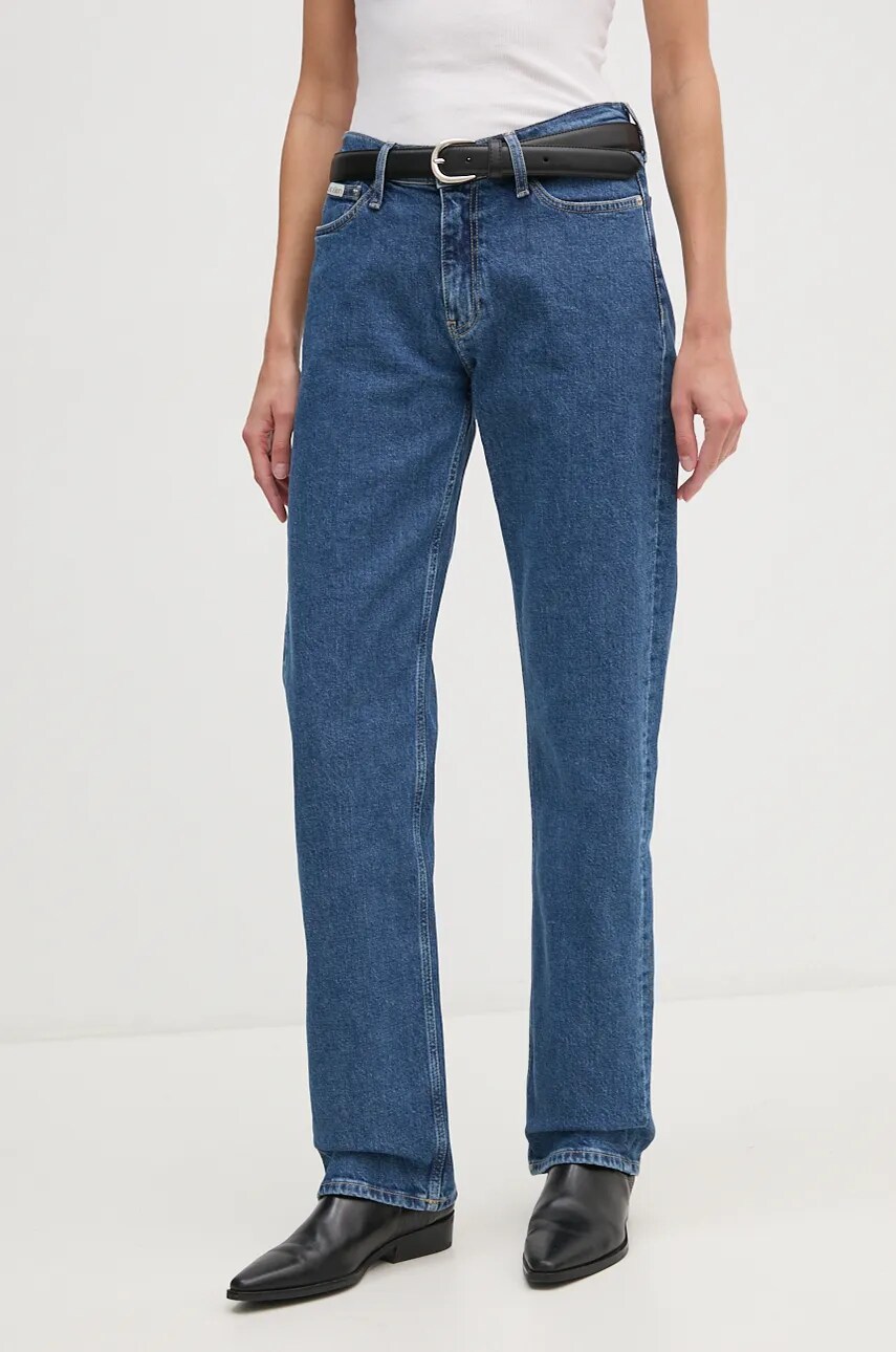 Levně Džíny Calvin Klein Jeans dámské, high waist, J20J224001