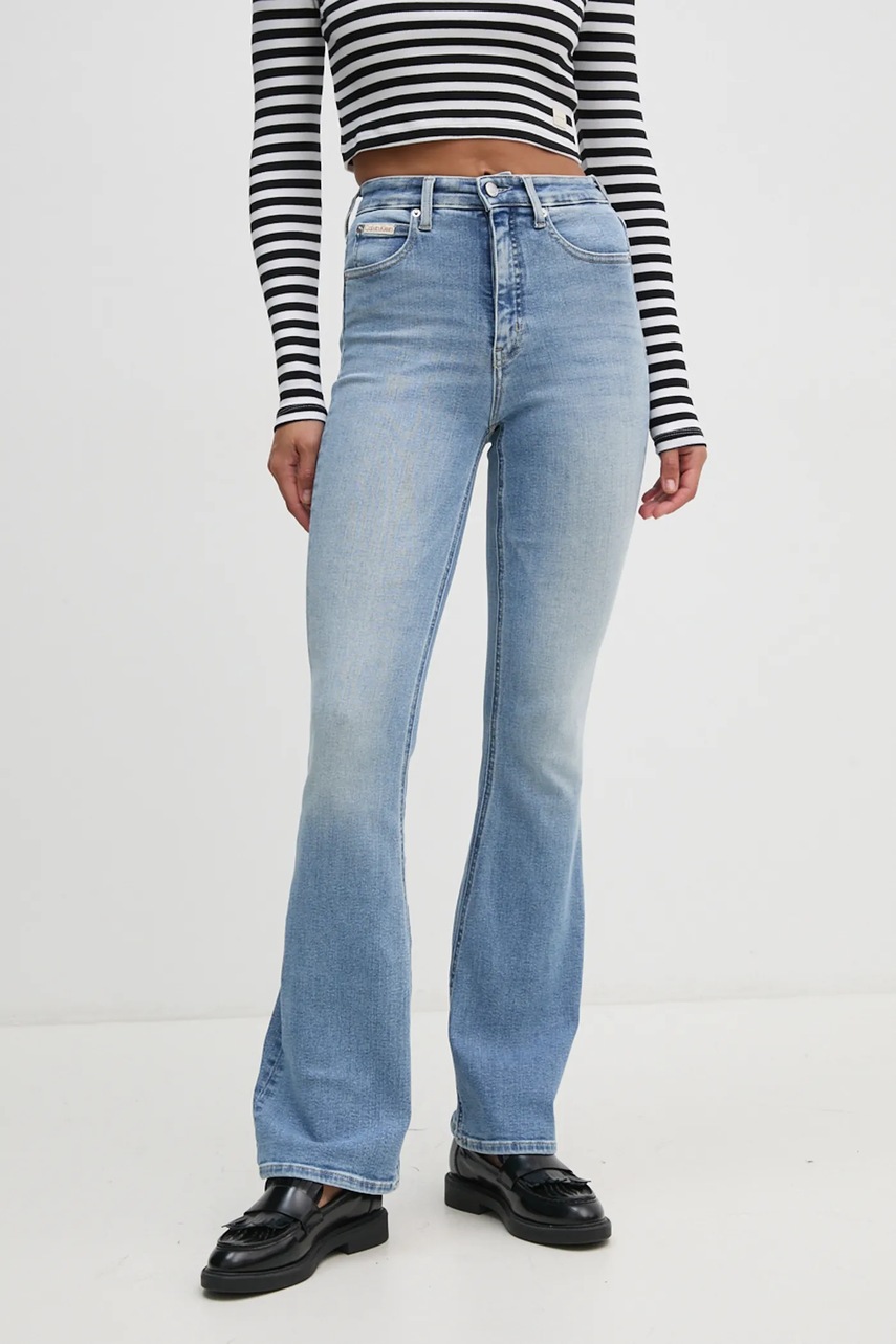 

Дънки Calvin Klein Jeans с висока талия J20J223994, Син