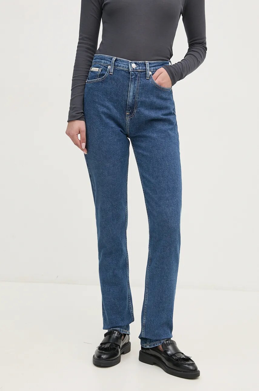Levně Džíny Calvin Klein Jeans dámské, high waist, J20J224006