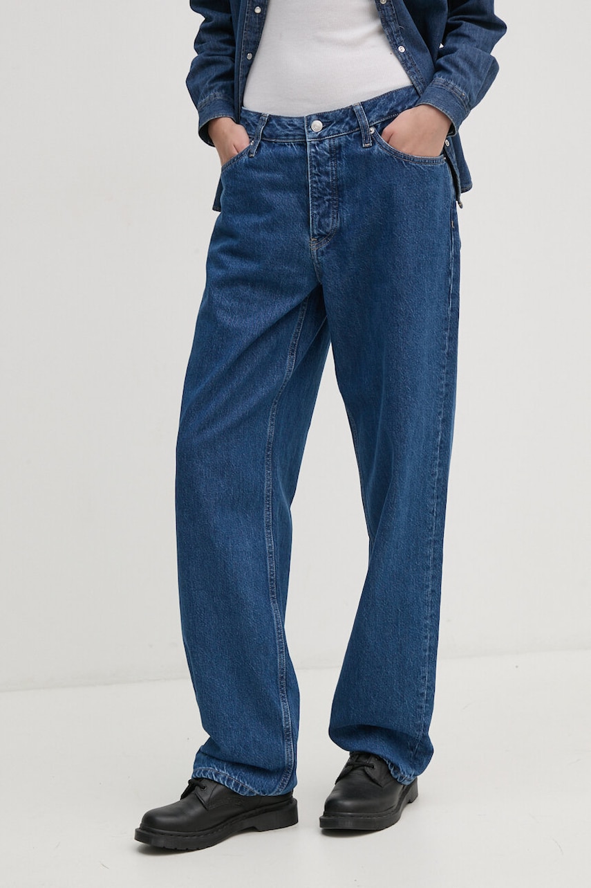 Levně Džíny Calvin Klein Jeans dámské, high waist, J20J223996