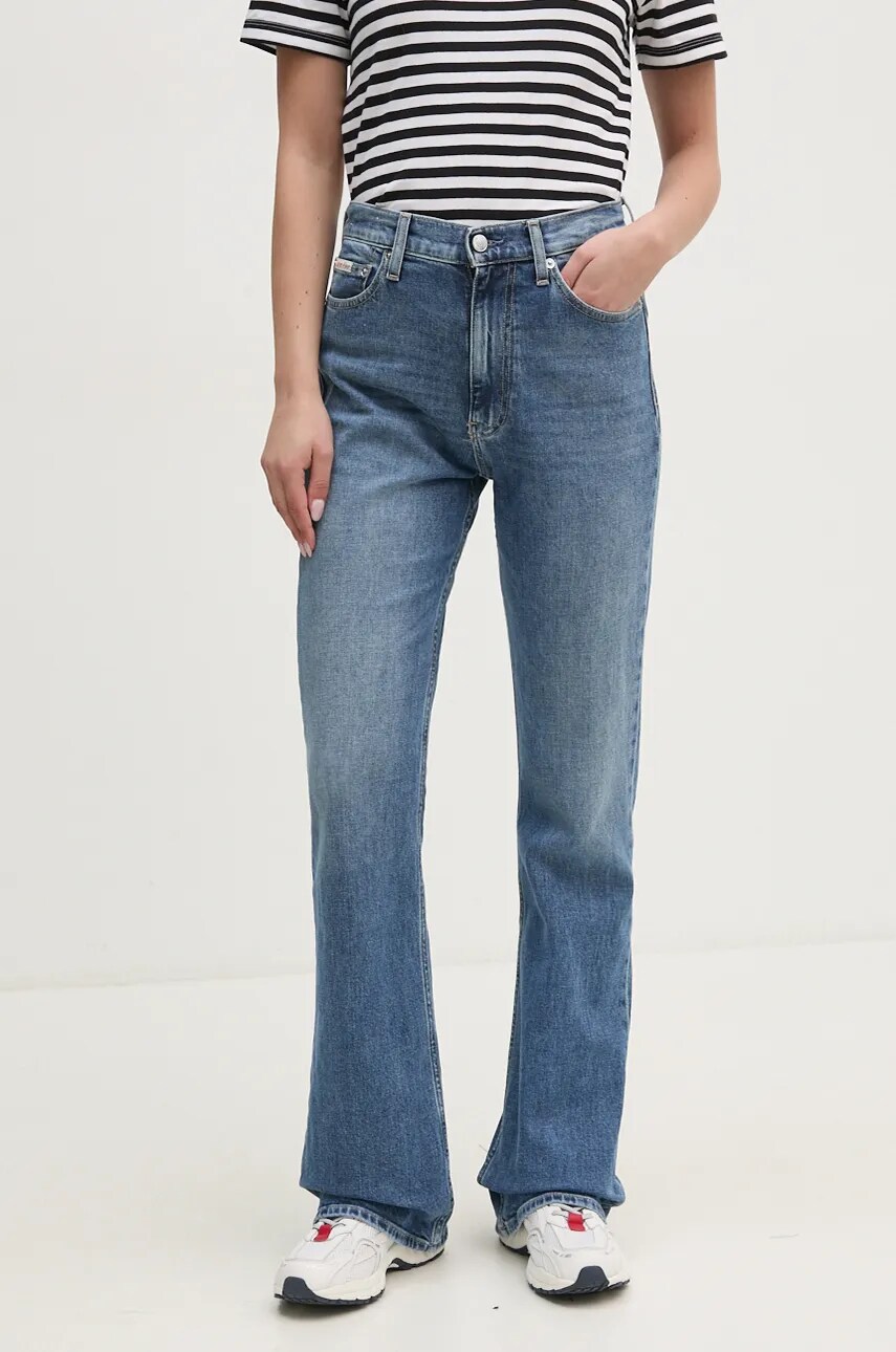 Levně Džíny Calvin Klein Jeans dámské, high waist, J20J224023