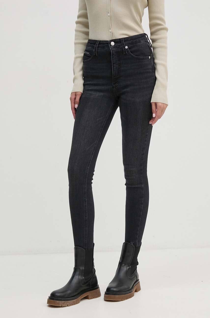 

Дънки Calvin Klein Jeans в черно J20J224038, Черен