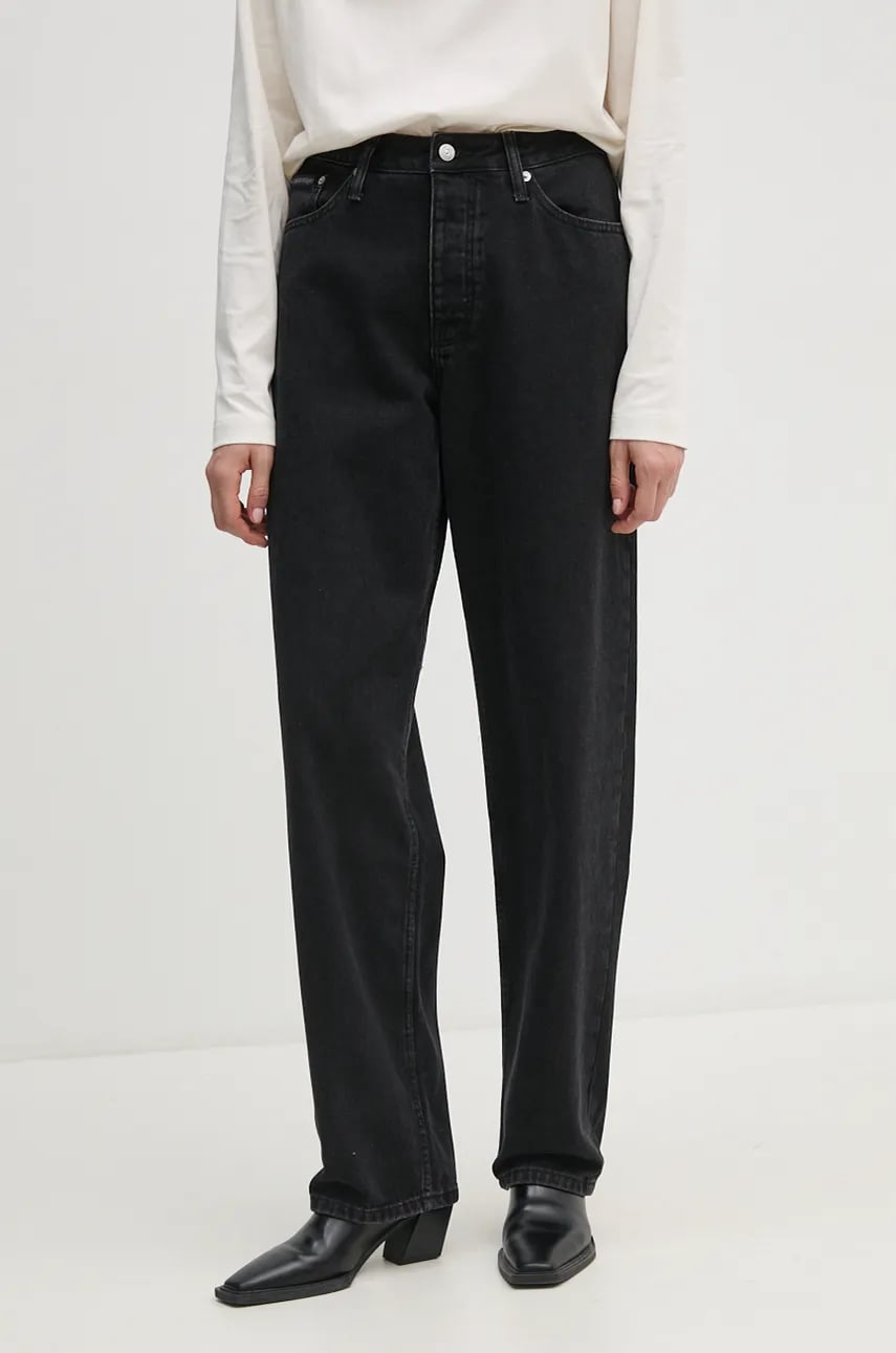 Levně Džíny Calvin Klein Jeans dámské, high waist, J20J225389
