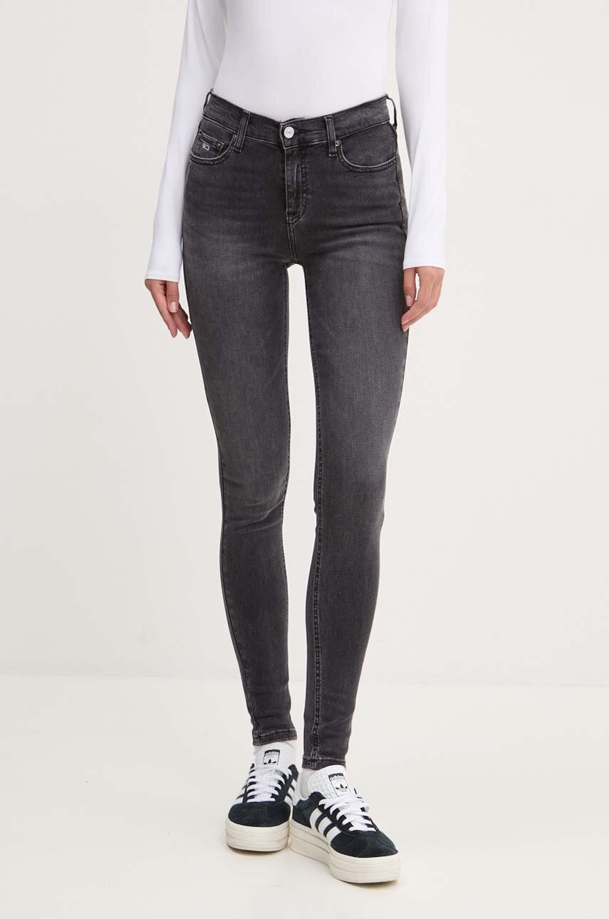 Tommy Jeans jeansi femei, culoarea gri, DW0DW19595