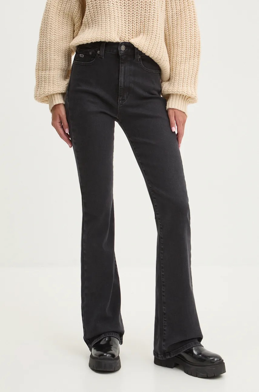 

Дънки Tommy Jeans с висока талия DW0DW19910, Черен